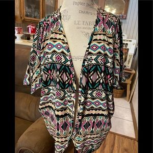 Jody Aztec print lightweight kimono/jacket